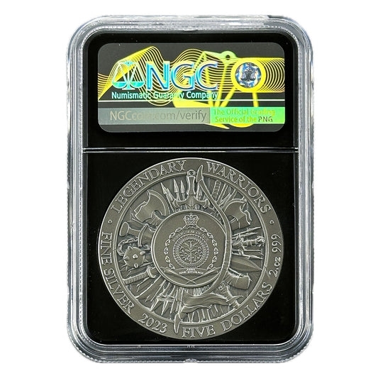 2 oz Silver ERIC BLOODAXE Legendary Warriors Coin NGCX10 2023 Niue