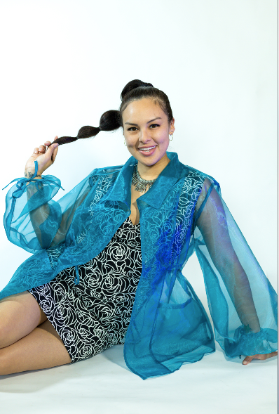 Olivia Organza Cover Up in Teal